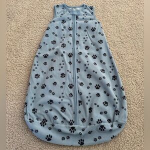 Carter’s Baby Zip Wearable Blanket with Paws Design, Blue, Medium 6-9 Months